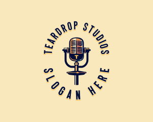 Podcaster Broadcast Studio logo design