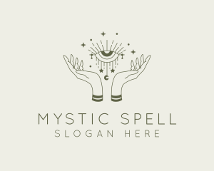 Spell - Spiritual Eye Hands logo design