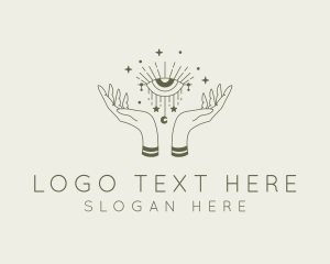 Pagan - Spiritual Eye Hands logo design