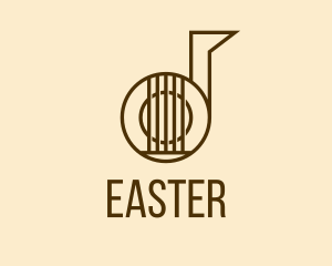 Music Label - Letter D Guitar logo design