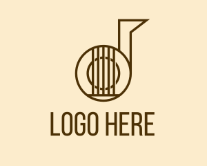 Studio - Letter D Guitar logo design