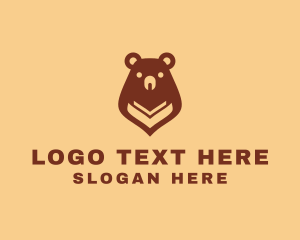 Reading - Book Bear Preschool logo design