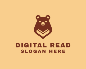 Book Bear Reading logo design