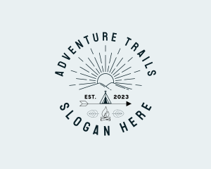 Nature Camping Adventure logo design