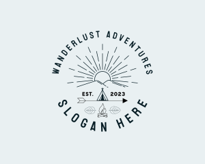 Nature Camping Adventure logo design