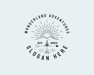 Nature Camping Adventure logo design