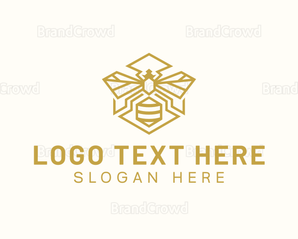 Hexagon Bee Sting Logo