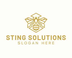 Sting - Hexagon Bee Sting logo design