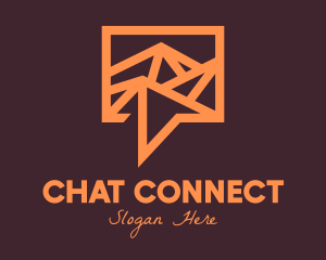 Orange Mountain Chat logo design