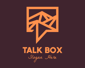 Chat Box - Orange Mountain Chat logo design