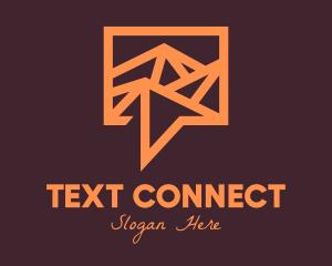 Texting - Orange Mountain Chat logo design