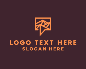 Trip - Orange Mountain Chat logo design