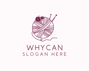Floral Yarn Thread Sewing  Logo
