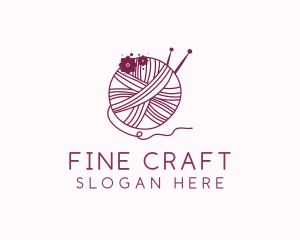 Floral Yarn Thread Sewing  logo design