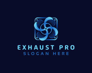 Exhaust - Fan Exhaust Propeller logo design