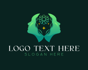 Awareness - Mental Care Leaves logo design