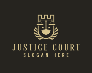 Court - Court Justice Scale logo design