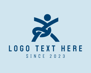 Human - Gymnastics Letter A logo design