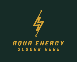 Energy Lightning Circuit logo design