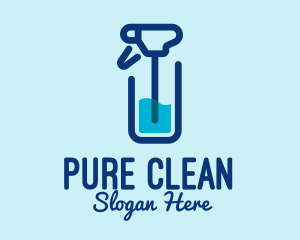 Disinfection Spray Bottle  logo design