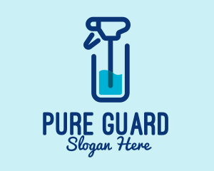 Disinfection Spray Bottle  logo design