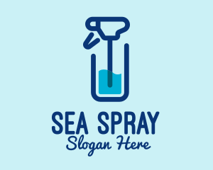 Disinfection Spray Bottle  logo design