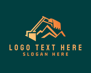Dig - Mountain Construction Excavator logo design