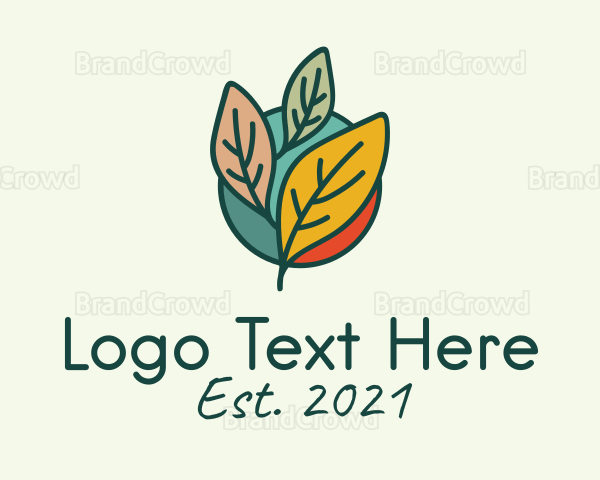 Colorful Leaf Gardening Logo