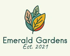 Colorful Leaf Gardening  logo design