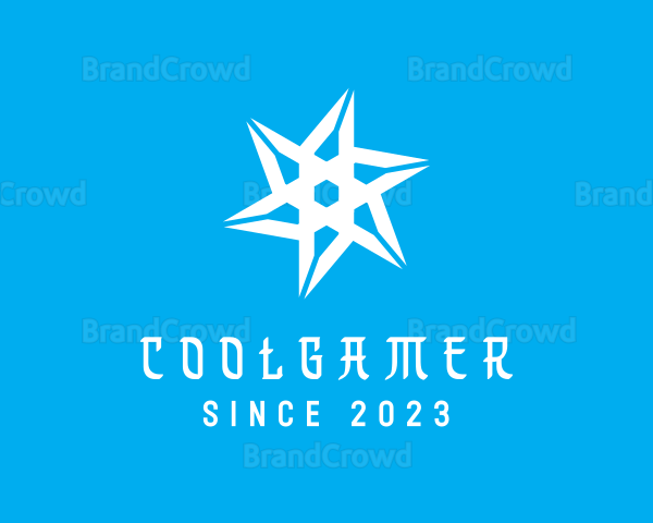 Cold Winter Snowflake Logo