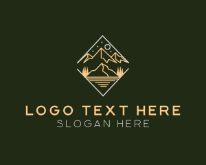 Landscape - Forest Mountain Summit logo design