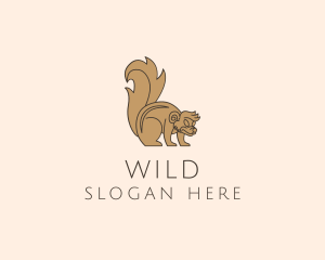 Wild Mongoose Animal  logo design