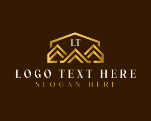 Lettermark - House Roof Real Estate logo design