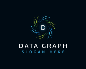 Data Technology Circuit logo design