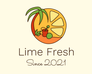 Lime - Tropical Lime Beach logo design