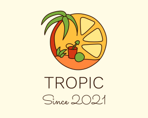 Tropical Lime Beach logo design