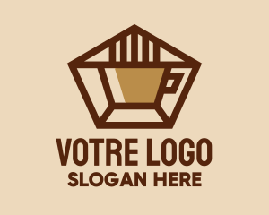 Geometric Coffee Cup  Logo
