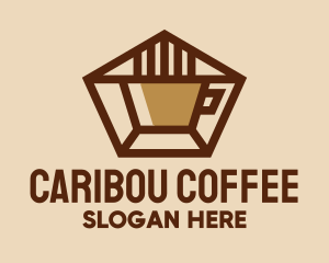 Geometric Coffee Cup  logo design