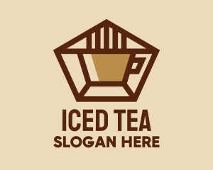 Geometric Coffee Cup  logo design