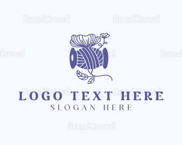 Floral Thread Sewing Logo