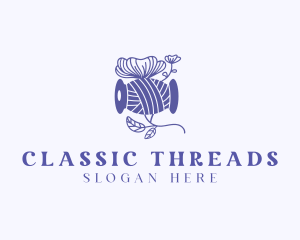 Floral Thread Sewing  logo design