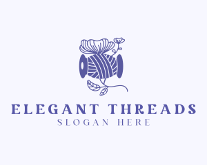 Floral Thread Sewing  logo design