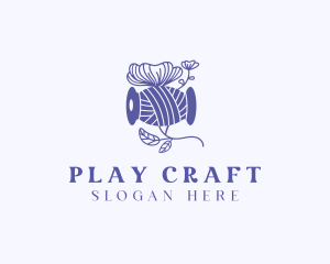 Floral Thread Sewing  logo design