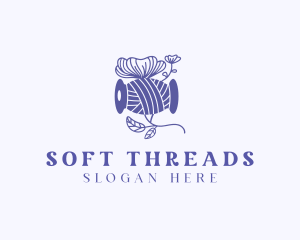 Floral Thread Sewing  logo design