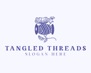 Floral Thread Sewing  logo design