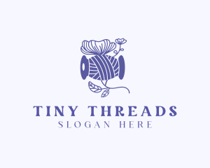 Floral Thread Sewing  logo design