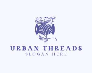 Floral Thread Sewing  logo design