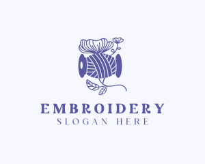 Floral Thread Sewing  logo design