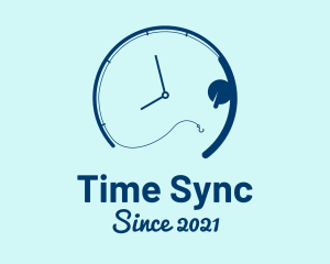 Fishing Time Clock logo design