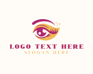 Beautician - Eyelashes Eyebrow Aesthetician logo design